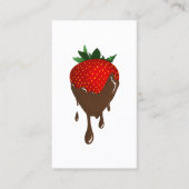 met elegante chocolade bedekte aardbei visitekaartje (Voorkant)