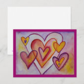 Met elkaar verbonden liefdesharten persoonlijke Br Briefkaart (Voorkant / Achterkant)