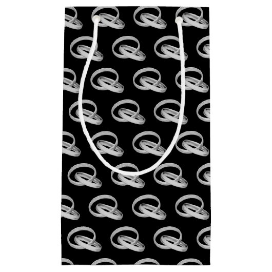 met elkaar verbonden zilveren bruiloft klein cadeauzakje (Voorkant)