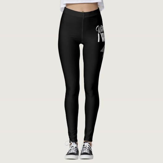 Met elke adem zal ik longkanker bestrijden leggings (Voorkant)