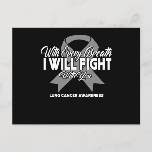 Met elke adem zal ik met je vechten. uitnodiging briefkaart (Voorkant)