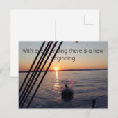 Met elke afloop is er een nieuw begin briefkaart (Voorkant / Achterkant)