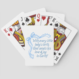 Met elke baby's pokerkaarten