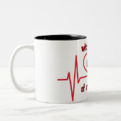 Met elke beat tweekleurige koffiemok (Links)