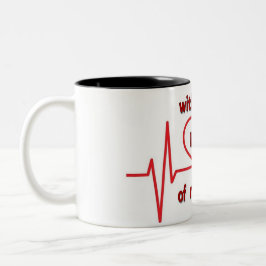 Met elke beat tweekleurige koffiemok