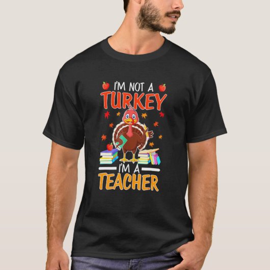 Met Engelse Thanksgiving ben ik leraar T-shirt (Voorkant)