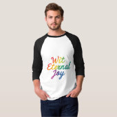 Met Eternal Joy - Rainbow Typography Art T-shirt (Voorkant volledig)