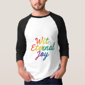 Met Eternal Joy - Rainbow Typography Art T-shirt (Voorkant)