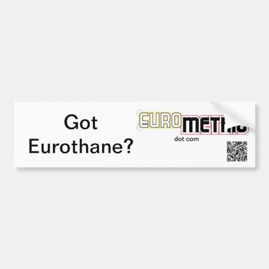 Met Eurothane-bumpersticker Bumpersticker (Voorkant)