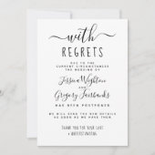 Met excuses Black & White Wedding uitgesteld Kaart (Voorkant)