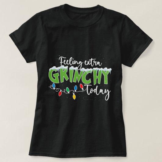Met extra griezelig gevoel vandaag grappige kerst  t-shirt (Design voorkant)
