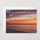 Met Faith Hope en Love Inspirerend Briefkaart (Voorkant / Achterkant)