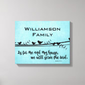 Met familienaam; zoals voor mij en mijn huis Bijbe Canvas Afdruk (Voorkant)