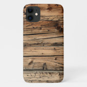 Met faux verweven bijtend eikenhout Case-Mate iPhone case (Achterkant)