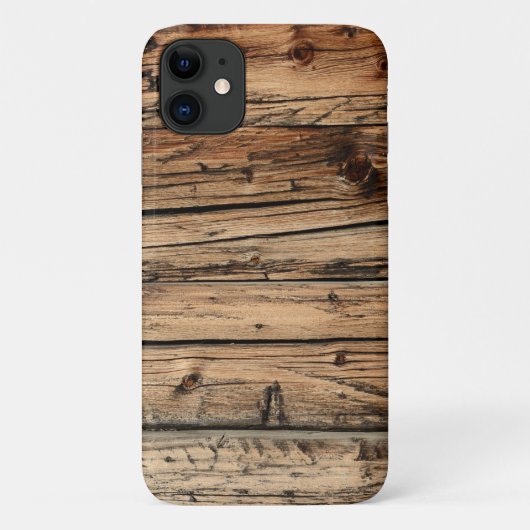 Met faux verweven bijtend eikenhout Case-Mate iPhone case (Achterkant)