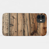 Met faux verweven bijtend eikenhout Case-Mate iPhone case (Achterkant (horizontaal))