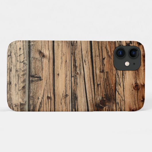 Met faux verweven bijtend eikenhout Case-Mate iPhone case (Achterkant (horizontaal))