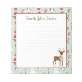 Met feestdagen gevulde, met kerstreïndeerde laptop notitieblok (Voorkant)