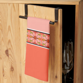 met Floral geaccentueerde streep Theedoek