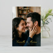 Met folie geperste Save the Date-aankondiging Uitnodiging (Staand Voorkant)