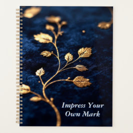 Met folie geprägde fluweeltextuur | Luxe Crest op  Planner