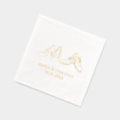 Met folie gestempelde servetten (Links)