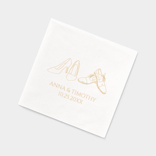 Met folie gestempelde servetten (Links)