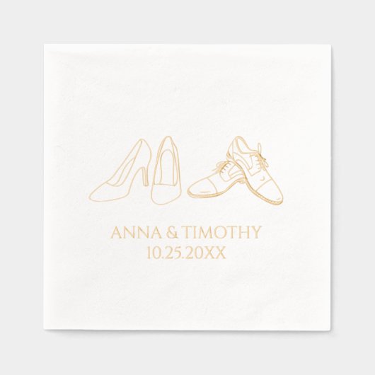 Met folie gestempelde servetten (Voorkant)