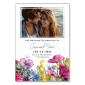 Met foto 2 zijdige weide bloeit kaart (Achterkant)