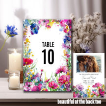 Met foto 2 zijdige weide bloeit