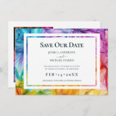 Met foto aan de achterkant Eetherische Bloom Save The Date (Voorkant / Achterkant)