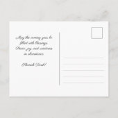 Met foto & aangepaste tekst Elegant Shanah Tovah Briefkaart (Achterkant)