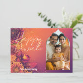 Met Foto & aangepaste tekst Festival Flame kaart (Staand voorkant)