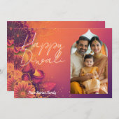 Met Foto & aangepaste tekst Festival Flame kaart (Voorkant / Achterkant)