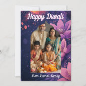 Met Foto & aangepaste tekst Glow & lotus, kaart (Voorkant)