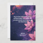 Met Foto & aangepaste tekst Glow & lotus, kaart (Achterkant)