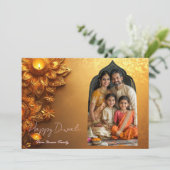 Met Foto & aangepaste tekst Golden Grace kaart (Staand voorkant)