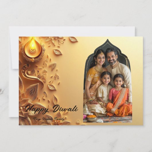 Met Foto & aangepaste tekst Golden Grace kaart (Voorkant)