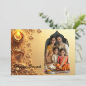 Met Foto & aangepaste tekst Golden Grace kaart (Staand voorkant)