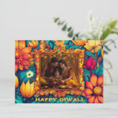 Met Foto & aangepaste tekst Happy Diwali (Staand voorkant)