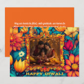 Met Foto & aangepaste tekst Happy Diwali (Voorkant / Achterkant)