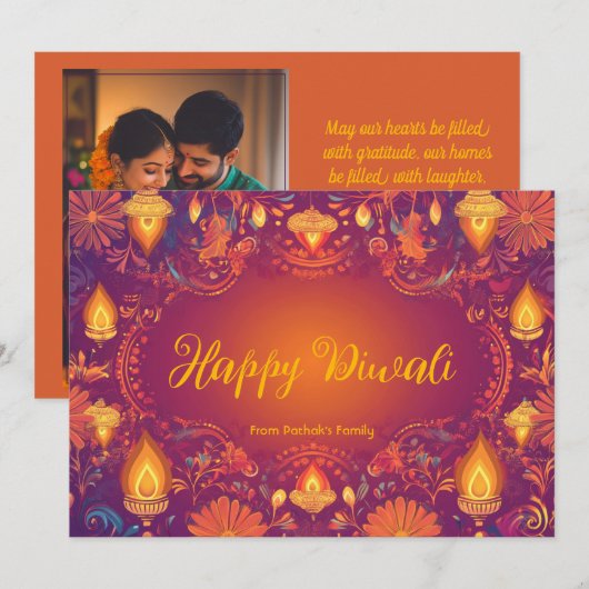 Met Foto & aangepaste tekst Heilige Gloed kaart (Voorkant / Achterkant)