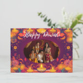Met foto & aangepaste tekst  Lotus Ember kaart (Staand voorkant)