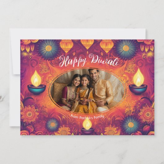 Met foto & aangepaste tekst Lotus Light kaart (Voorkant)