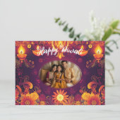 Met Foto & aangepaste tekst Rangoli Radiance kaart (Staand voorkant)