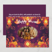 Met Foto & aangepaste tekst Rangoli Radiance kaart (Voorkant / Achterkant)