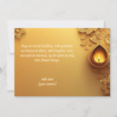 Met Foto & aangepaste tekst Temple Glow kaart (Achterkant)