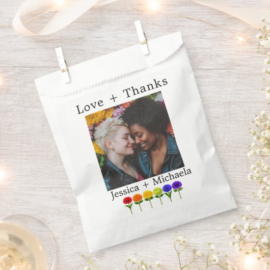 🌈💍 Met foto Bloei Samen Bedankzakje (Geknipt)