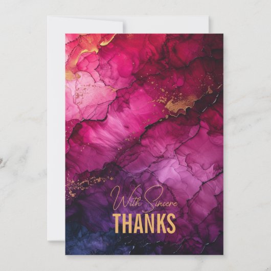 Met foto Celestial Elegance Marble Symphony Bedankkaart (Voorkant)