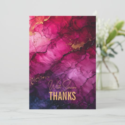 Met foto Celestial Elegance Marble Symphony Bedankkaart (Staand voorkant)